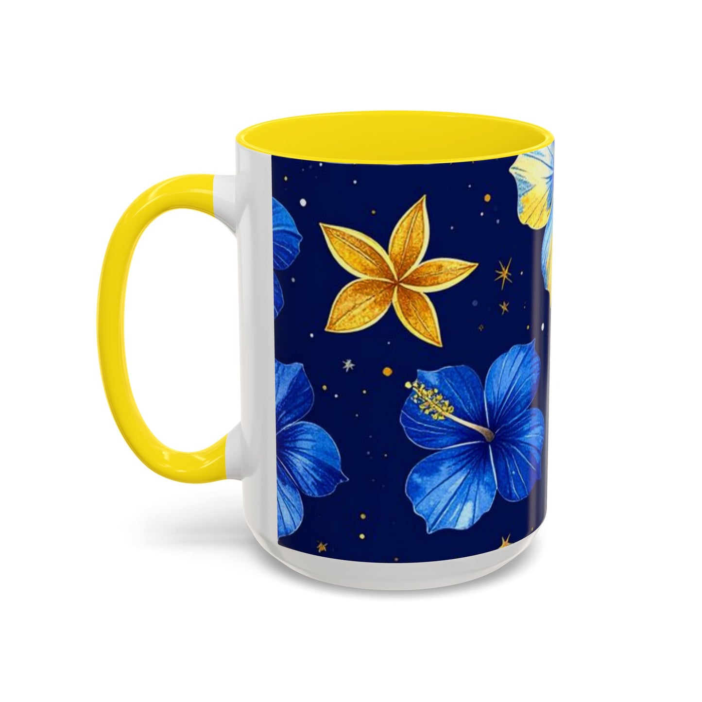 Tropical Floral Coffee Mug, Vibrant Hawaiian Mug, Flower Accent Mug, Gift for Coffee Lovers, Summer Vibes Mug, Floral Decor Mug