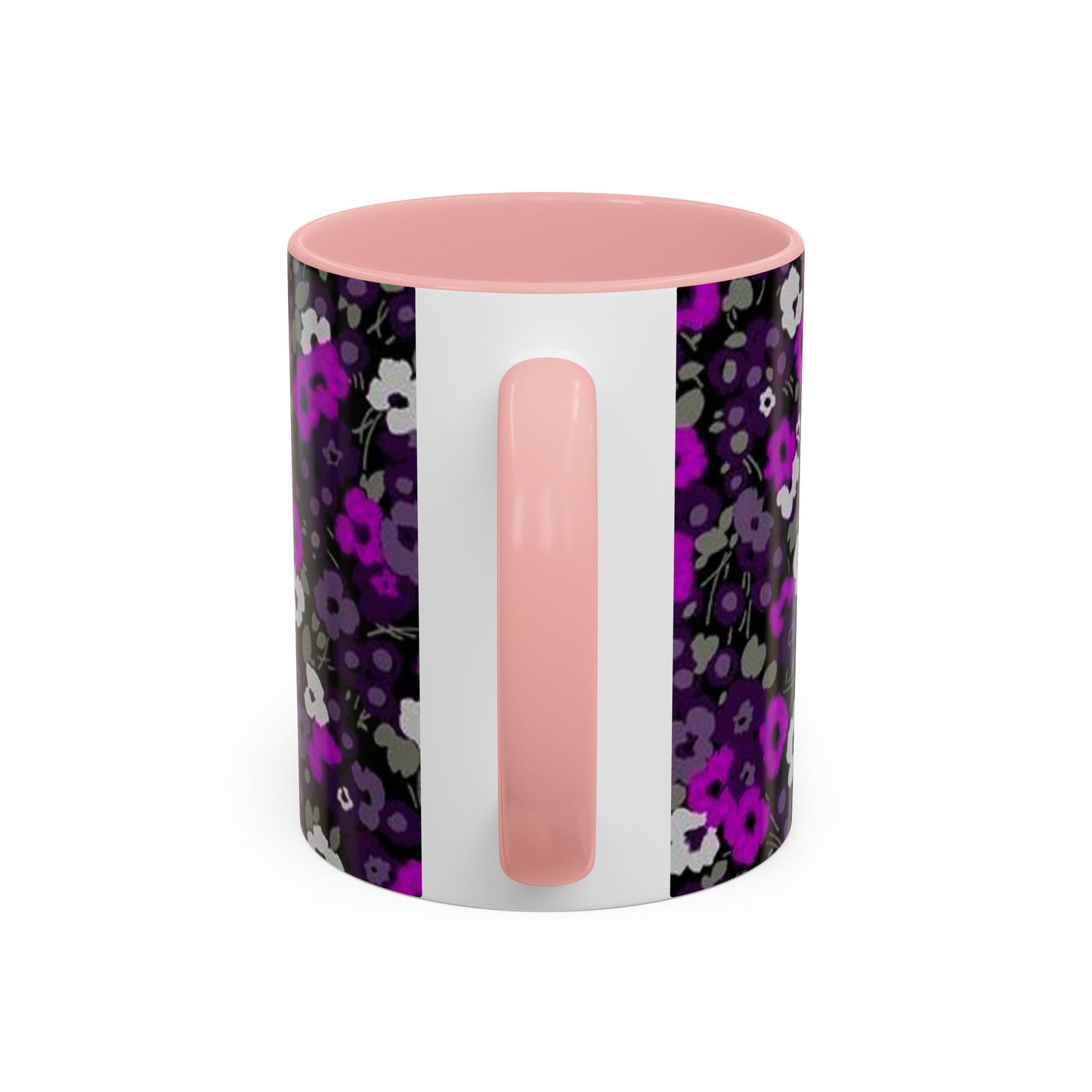 Floral Accent Coffee Mug - Aesthetic Drinkware for Home, Floral Decor, Gift Idea, Coffee Lover's Mug, Stylish Kitchen Accessory