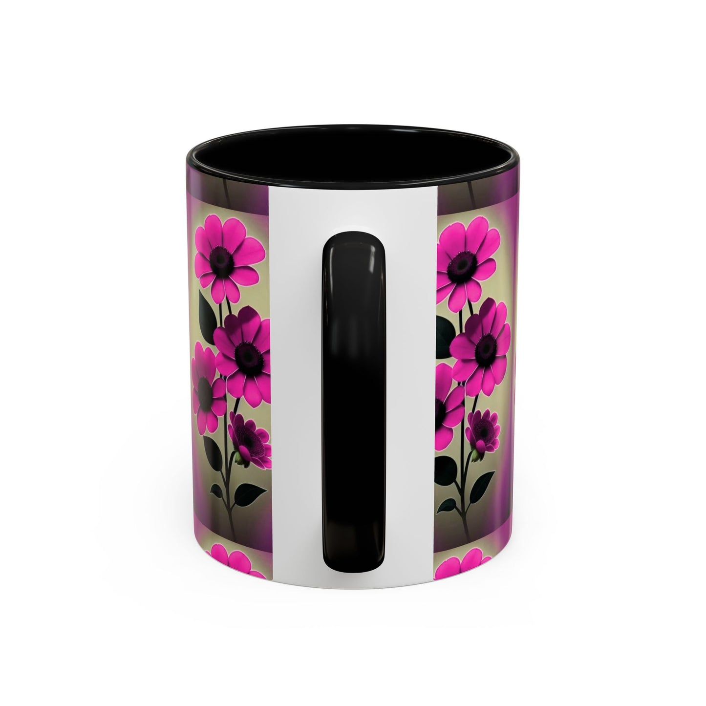 Floral Accent Coffee Mug - Vibrant Floral Design Mug, Perfect Gift for Plant Lovers, Spring Decor, Flower Enthusiasts