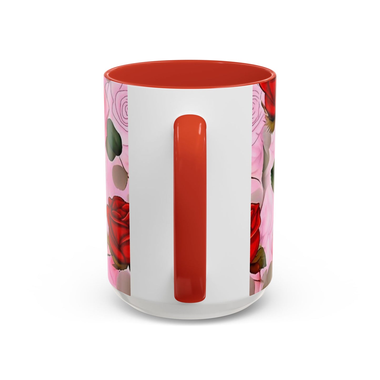 Red Roses Floral Accent Coffee Mug (11, 15oz)