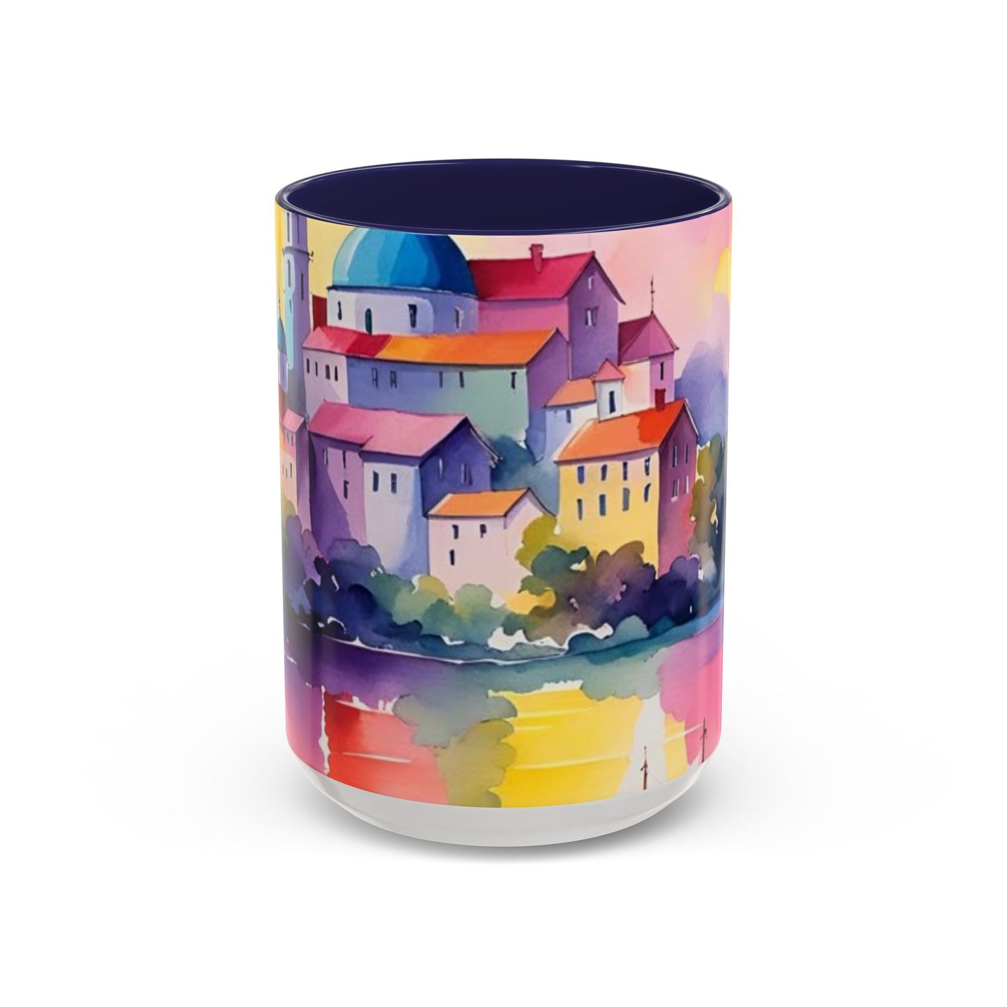 Colorful Landscape Coffee Mug, Artistic Coffee Cup, Vibrant Drinkware, Housewarming Gift, Nature Lover's Mug, Unique Home Decor