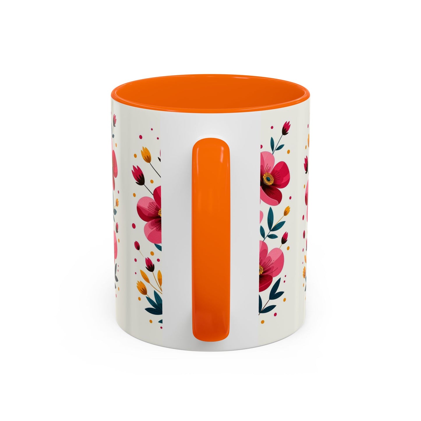 Floral Accent Coffee Mug - Vibrant Flower Print for Home & Gifts, Perfect for Tea Lovers, Mother's Day, Birthdays, Everyday Use