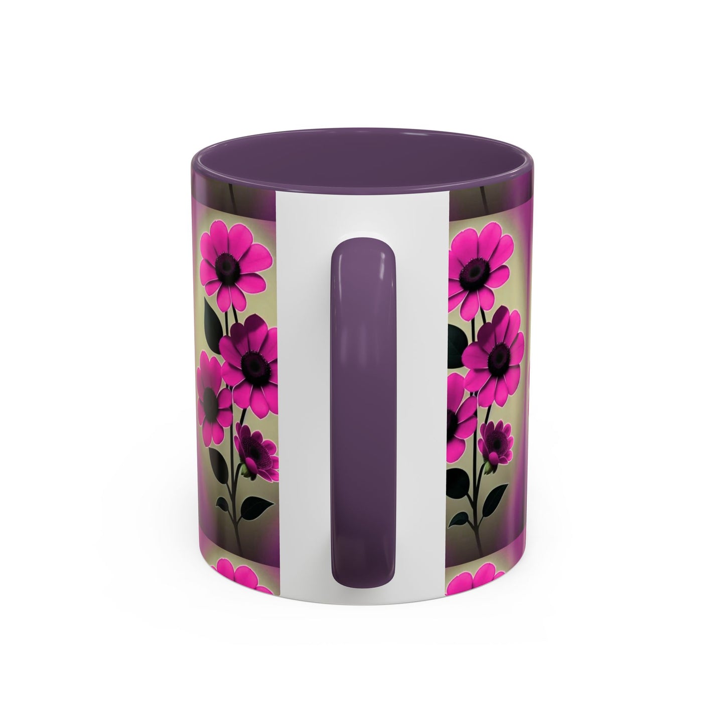 Floral Accent Coffee Mug - Vibrant Floral Design Mug, Perfect Gift for Plant Lovers, Spring Decor, Flower Enthusiasts
