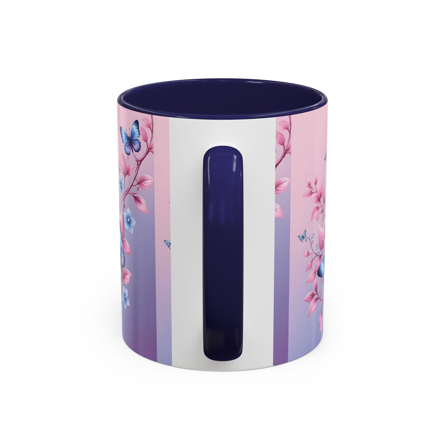 Floral Butterfly Accent Coffee Mug | Cute Gift for Tea Lovers, Kitchen Decor, Birthday Mug, Floral Homeware, Inspirational Drinkware