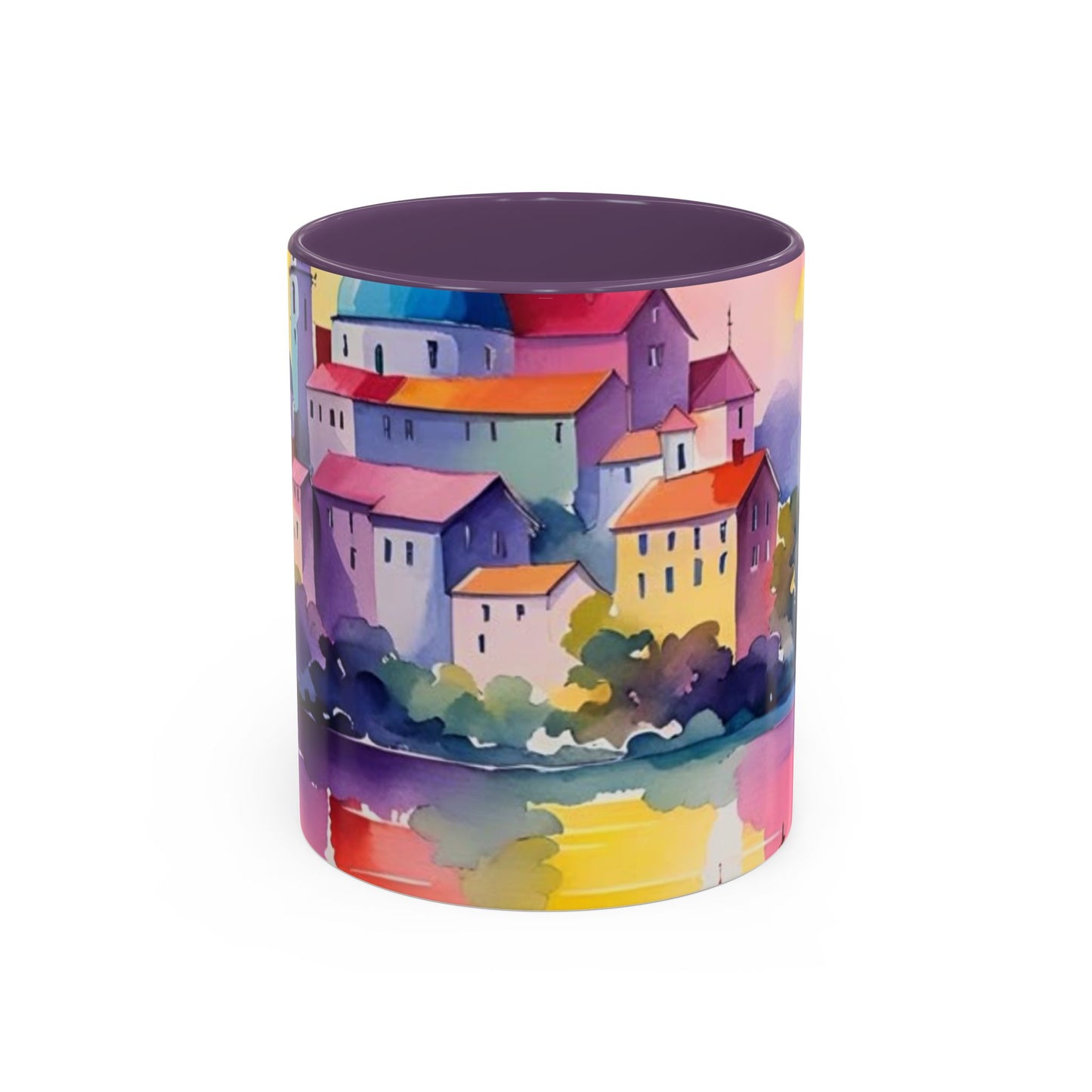 Colorful Landscape Coffee Mug, Artistic Coffee Cup, Vibrant Drinkware, Housewarming Gift, Nature Lover's Mug, Unique Home Decor