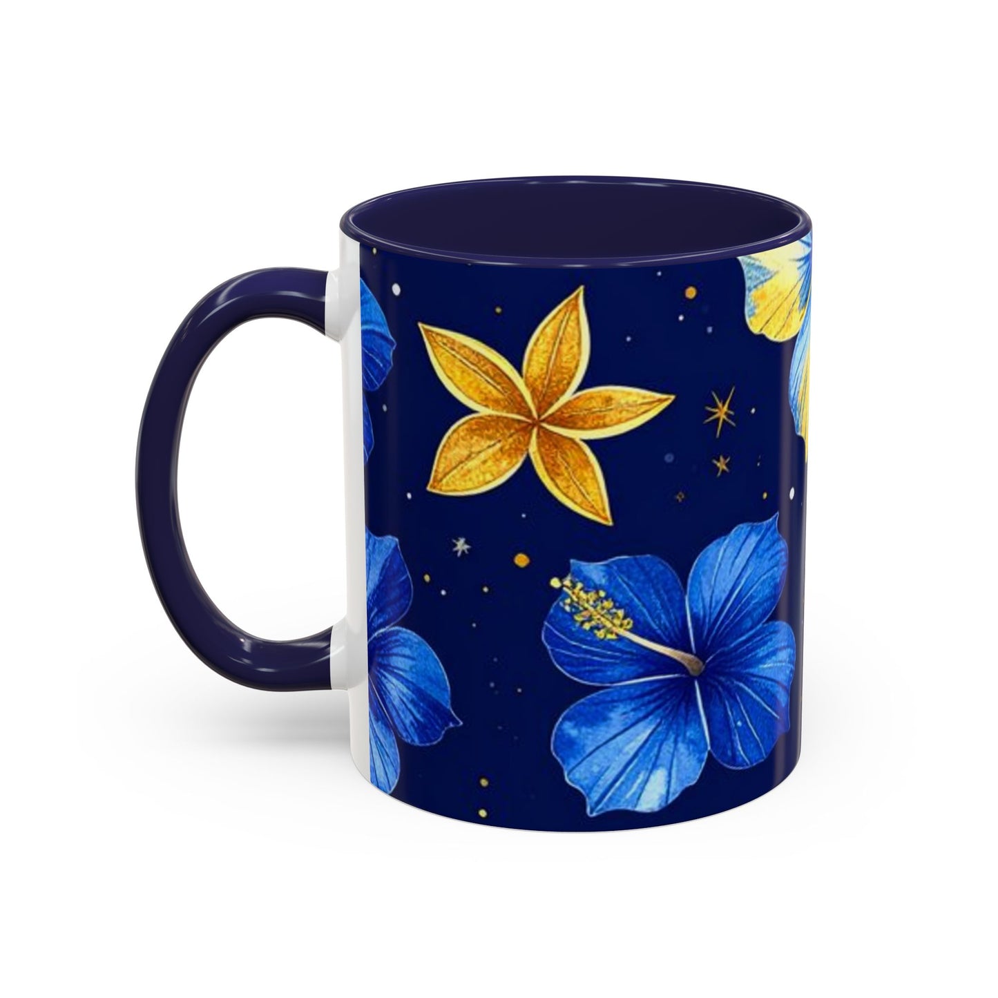 Tropical Floral Coffee Mug, Vibrant Hawaiian Mug, Flower Accent Mug, Gift for Coffee Lovers, Summer Vibes Mug, Floral Decor Mug