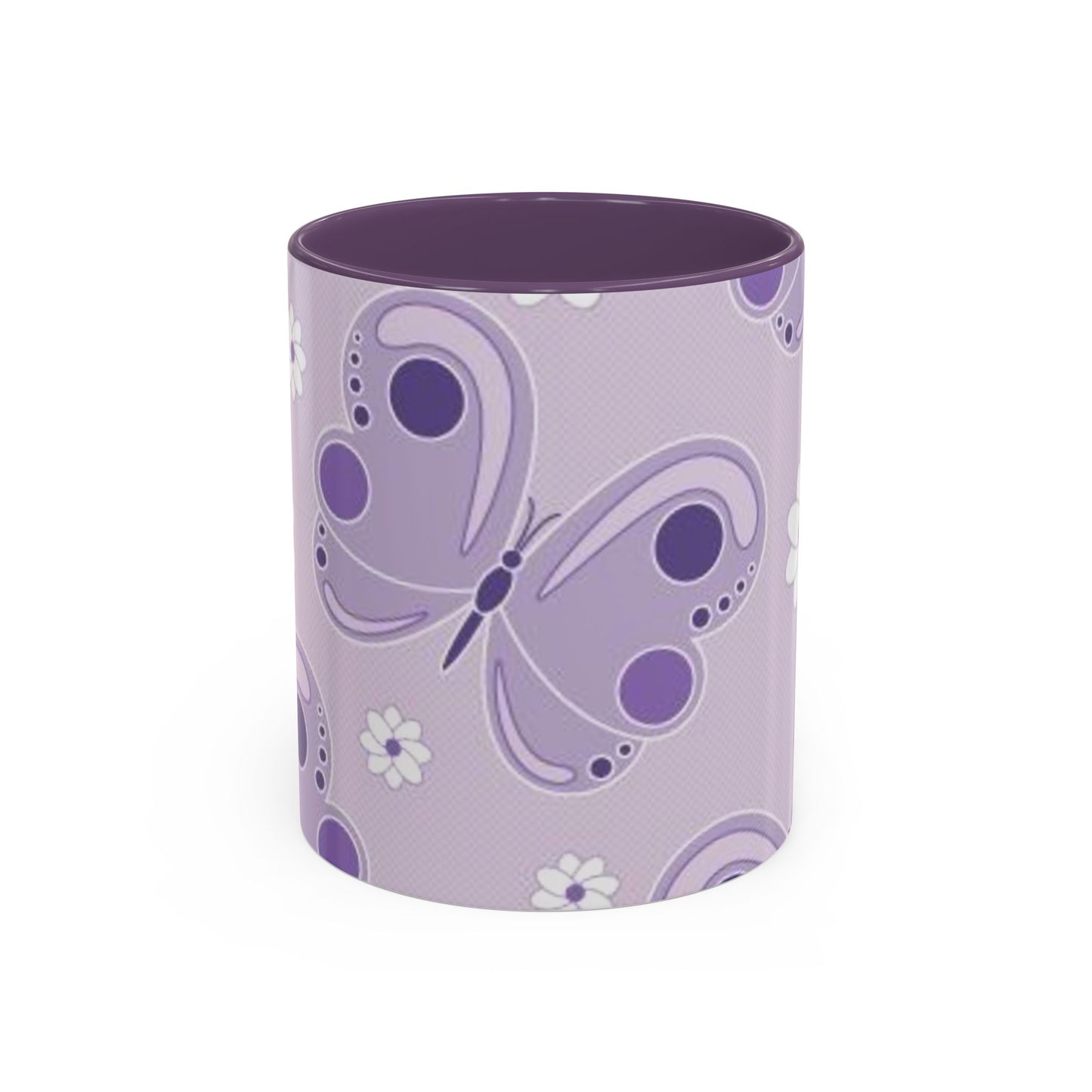 Butterfly Accent Coffee Mug - Floral Drinkware for Nature Lovers, Gift for Her, Spring Decor, Cute Coffee Cup