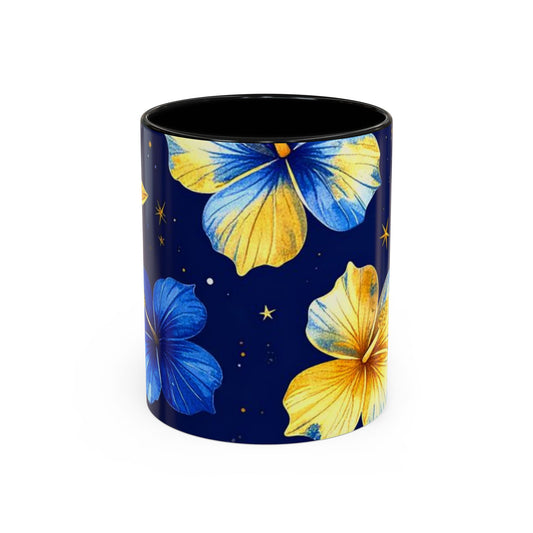 Tropical Floral Coffee Mug, Vibrant Hawaiian Mug, Flower Accent Mug, Gift for Coffee Lovers, Summer Vibes Mug, Floral Decor Mug
