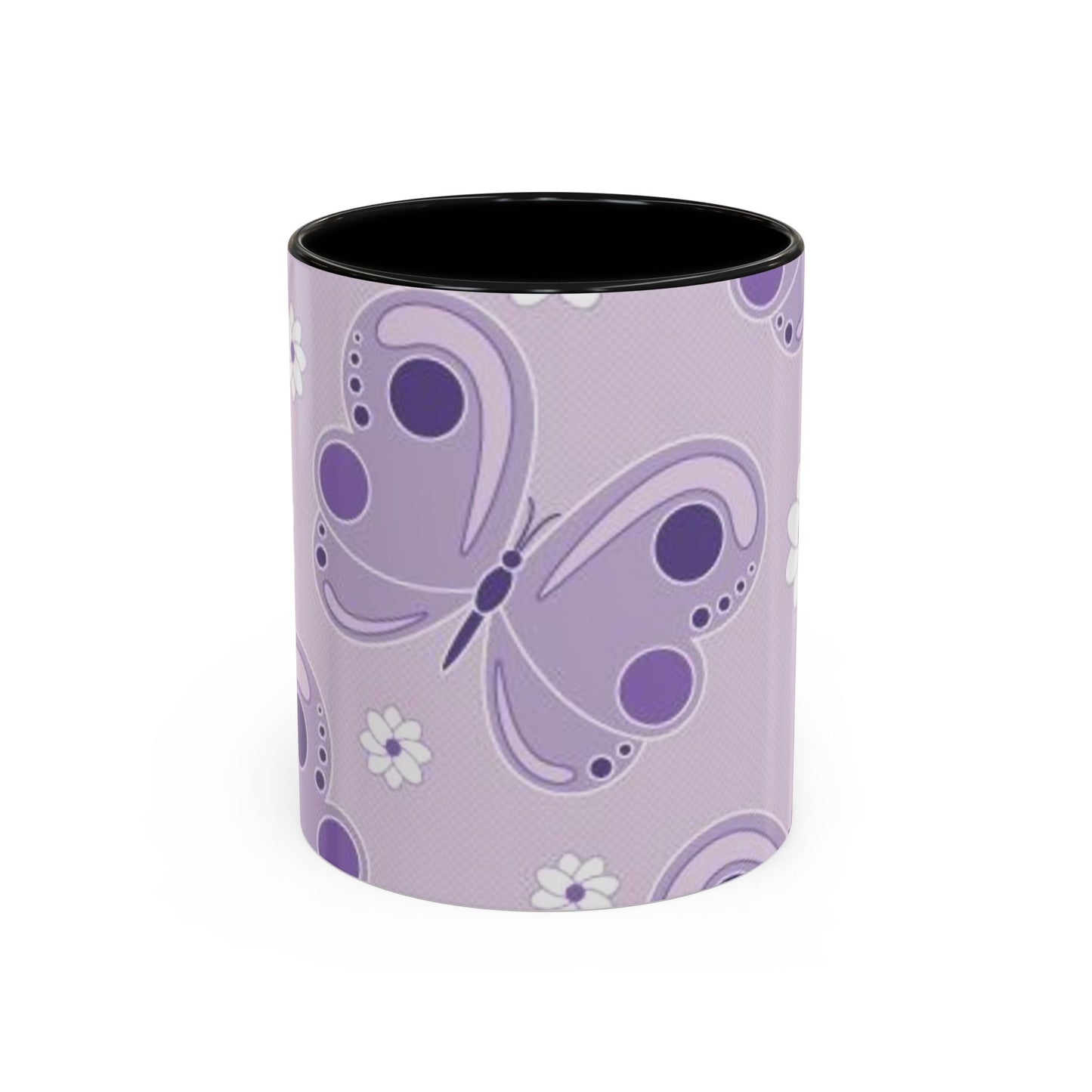 Butterfly Accent Coffee Mug - Floral Drinkware for Nature Lovers, Gift for Her, Spring Decor, Cute Coffee Cup