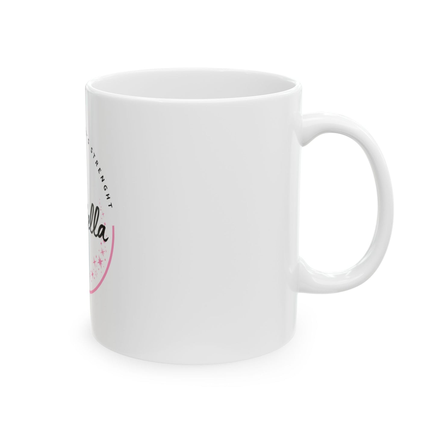 Gabriella Name Meaning Mug – Personalized Ceramic Coffee Cup, God Is My Strength Gift for Women, Birthday or Christmas Present