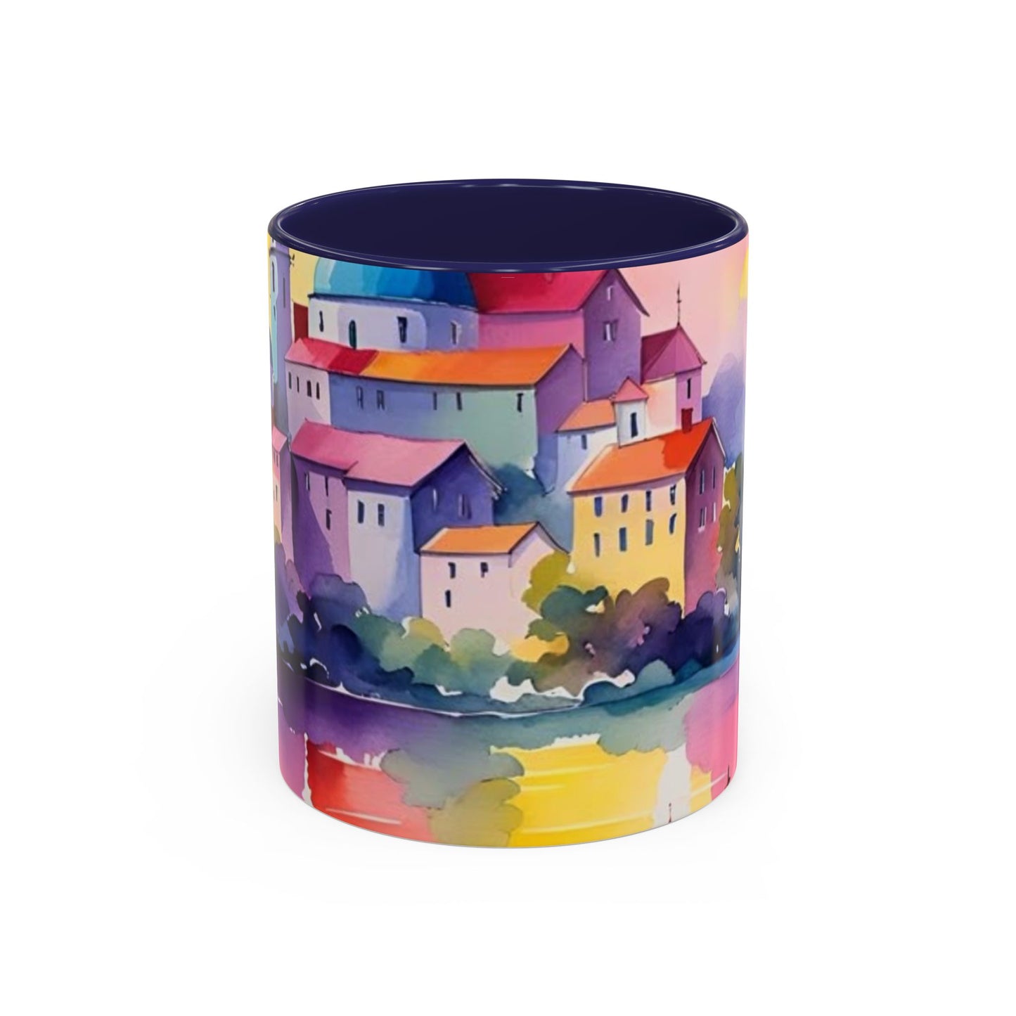 Colorful Landscape Coffee Mug, Artistic Coffee Cup, Vibrant Drinkware, Housewarming Gift, Nature Lover's Mug, Unique Home Decor