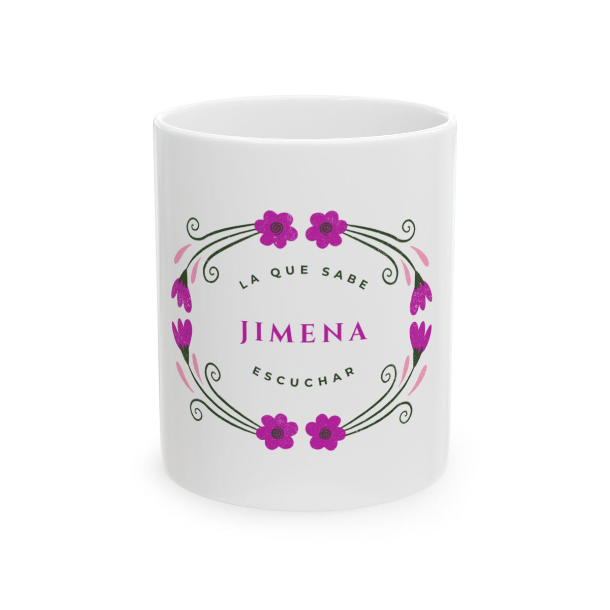 Taza Jimena – La que Escucha | Diseño Floral