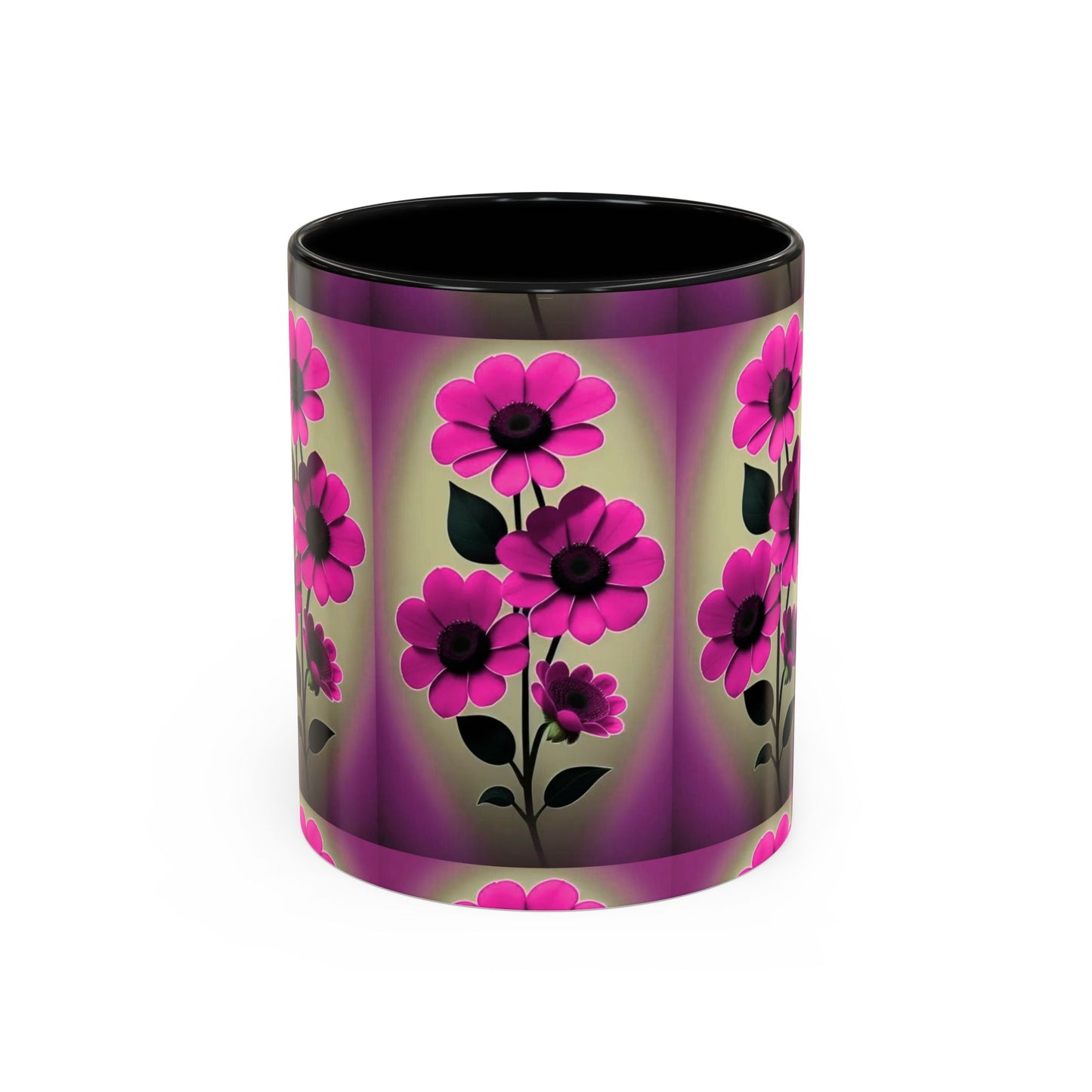 Floral Accent Coffee Mug - Vibrant Floral Design Mug, Perfect Gift for Plant Lovers, Spring Decor, Flower Enthusiasts