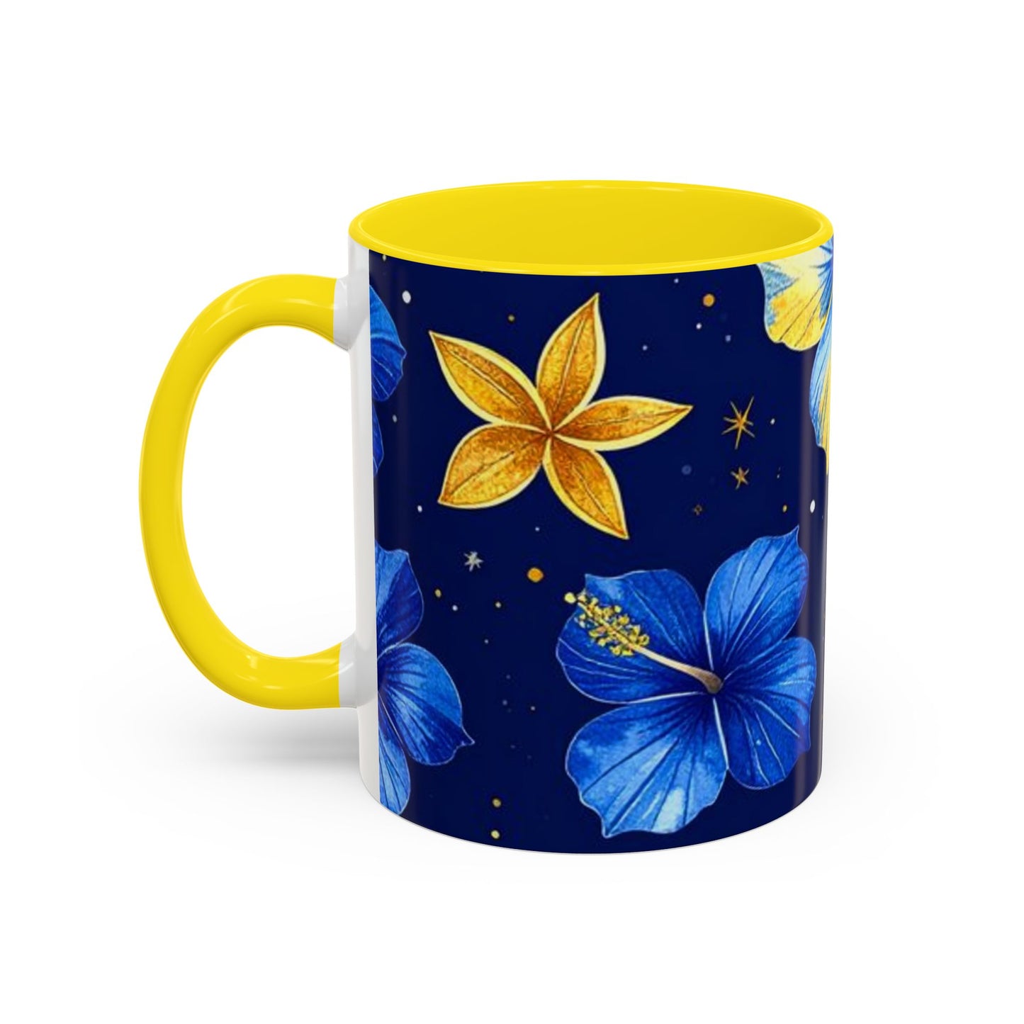 Tropical Floral Coffee Mug, Vibrant Hawaiian Mug, Flower Accent Mug, Gift for Coffee Lovers, Summer Vibes Mug, Floral Decor Mug