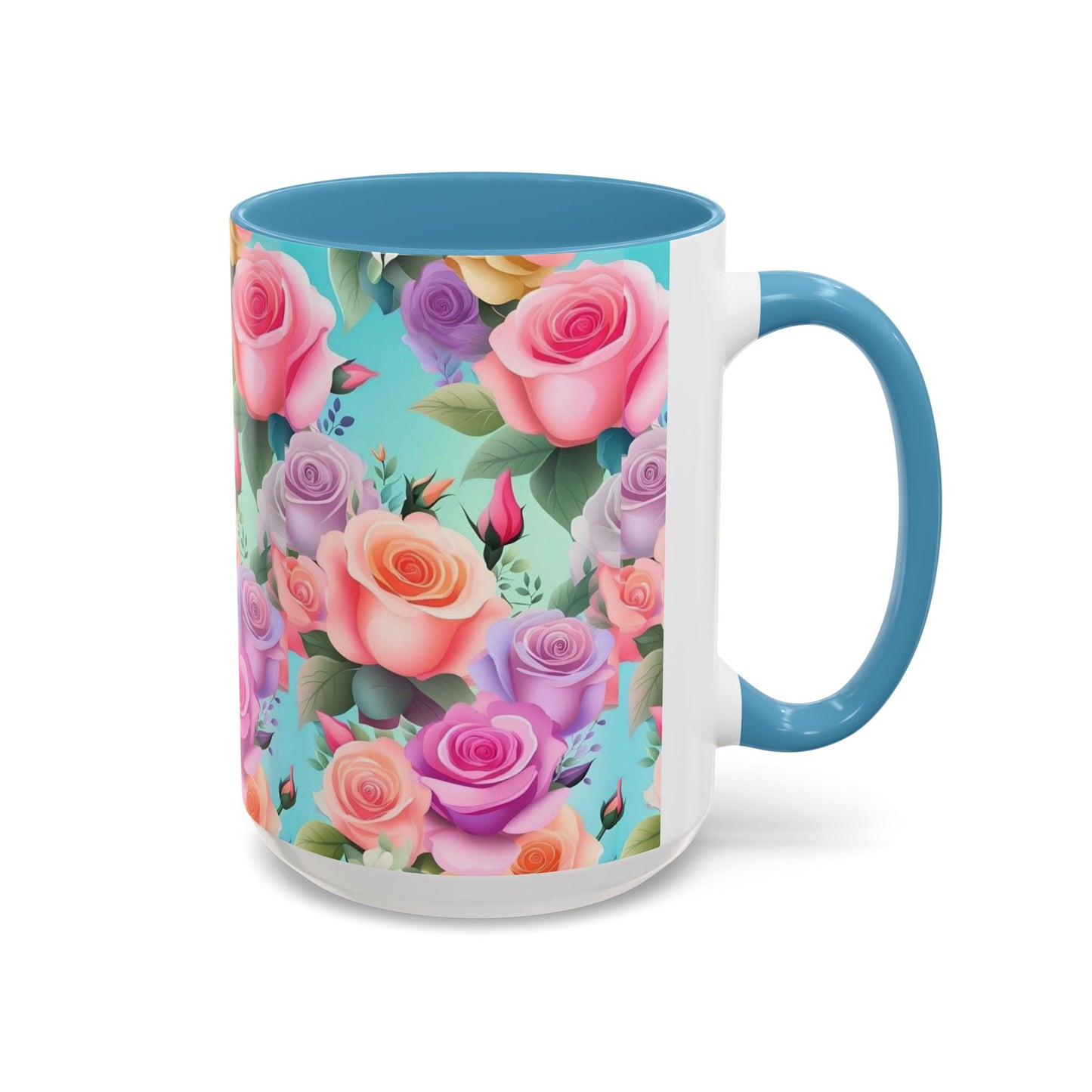Floral Accent Coffee Mug | Vibrant Rose Design for Garden Lovers, Perfect Gift for Birthdays, Mother's Day, and All Occasions