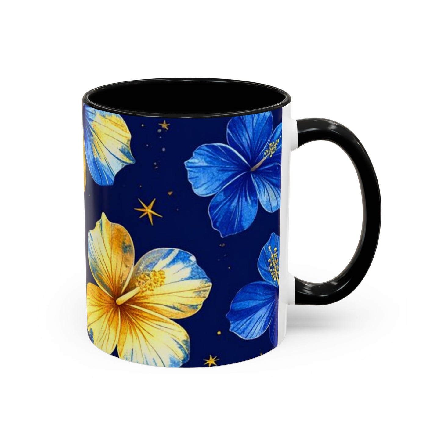 Tropical Floral Coffee Mug, Vibrant Hawaiian Mug, Flower Accent Mug, Gift for Coffee Lovers, Summer Vibes Mug, Floral Decor Mug