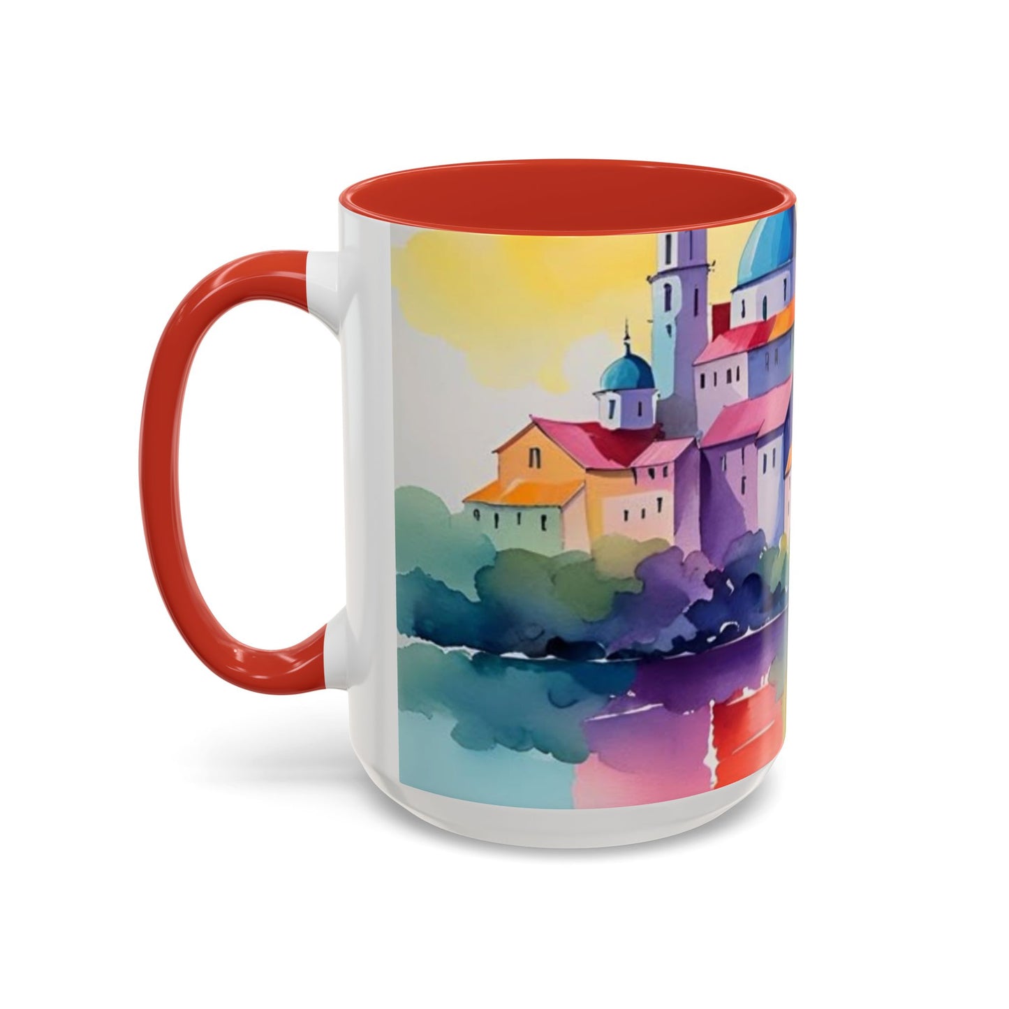 Colorful Landscape Coffee Mug, Artistic Coffee Cup, Vibrant Drinkware, Housewarming Gift, Nature Lover's Mug, Unique Home Decor