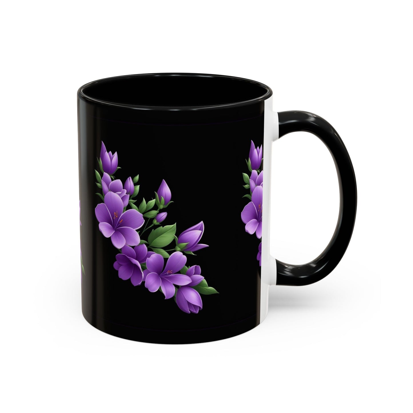 Floral Accent Coffee Mug | Elegant Gift for Coffee Lovers, Office Decor, Home Kitchen, Mother's Day, Birthday Present