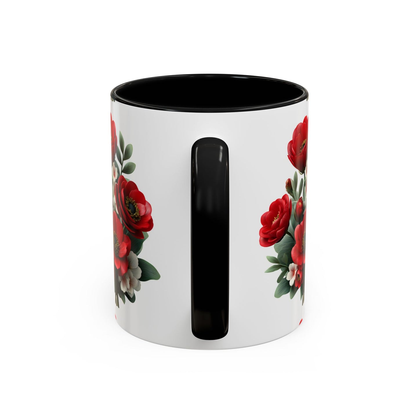 Floral Accent Coffee Mug, Beautiful Flower Mug, Gift for Her, Tea Cup, Home Decor, Mother's Day Gift, Floral Mug