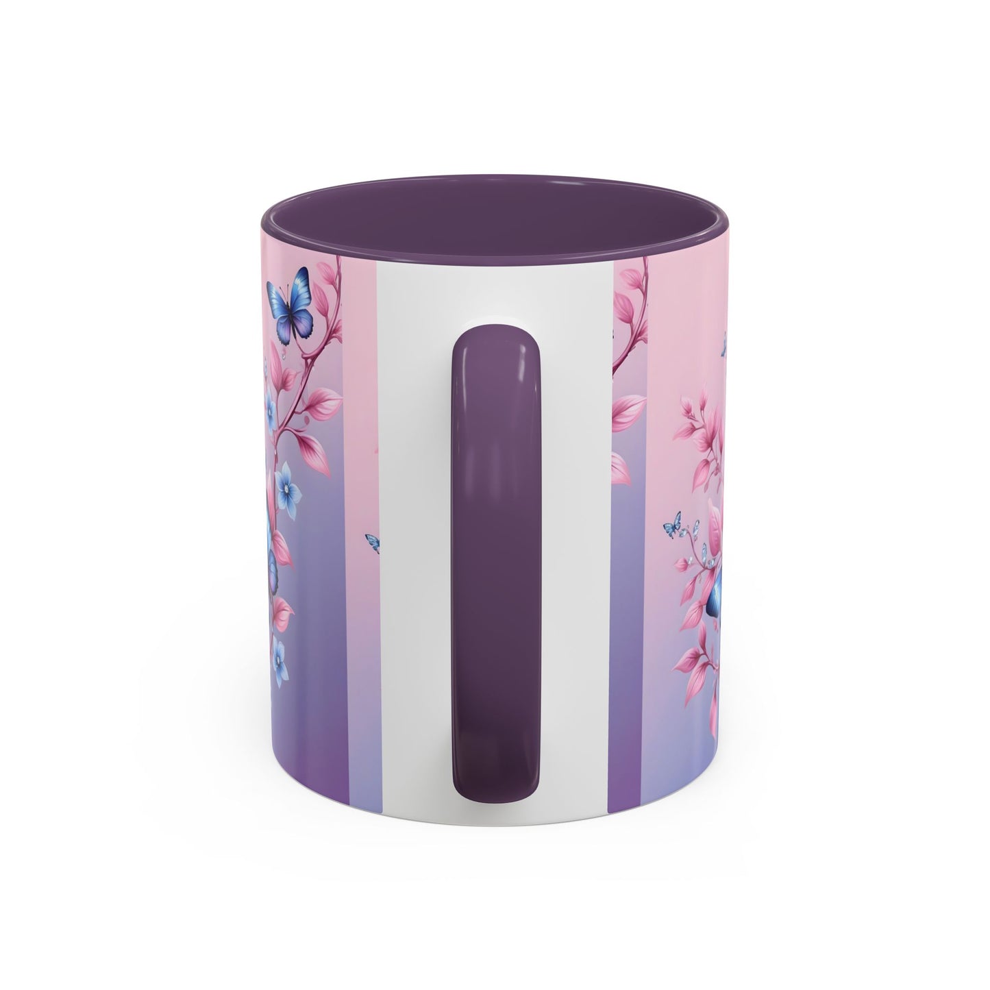 Floral Butterfly Accent Coffee Mug | Cute Gift for Tea Lovers, Kitchen Decor, Birthday Mug, Floral Homeware, Inspirational Drinkware