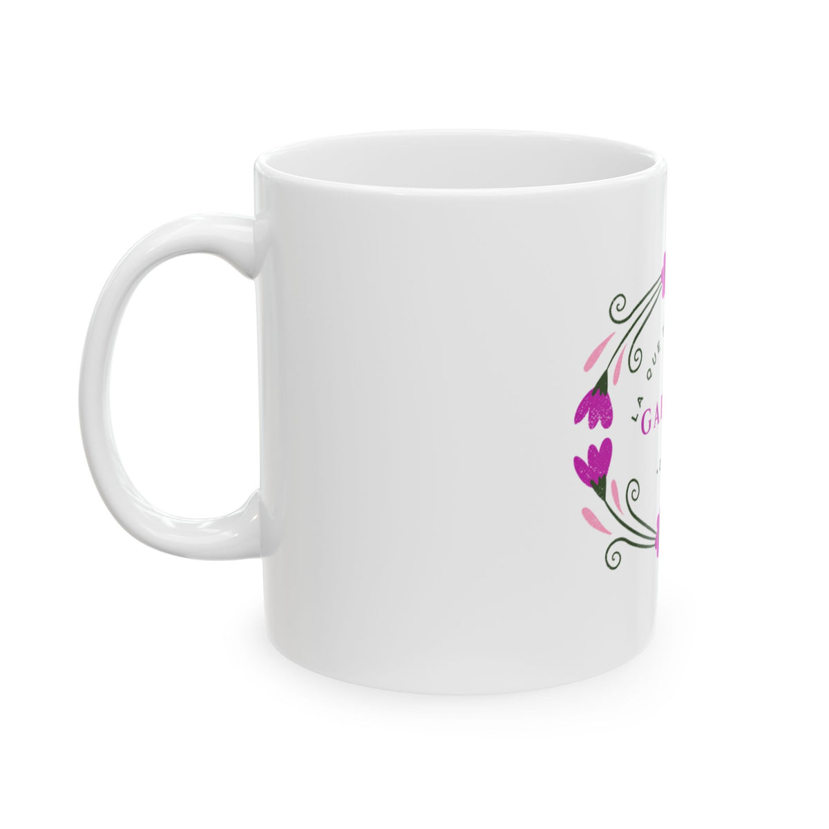 Taza Gabriela – Fuerza de Dios | Diseño Floral