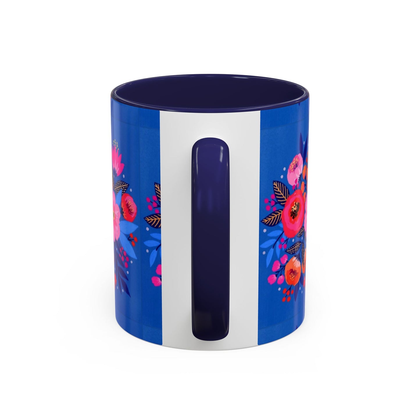 Floral Accent Coffee Mug - Vibrant Floral Design, Perfect Gift for Coffee Lovers, Mother's Day, Birthdays, Home Decor