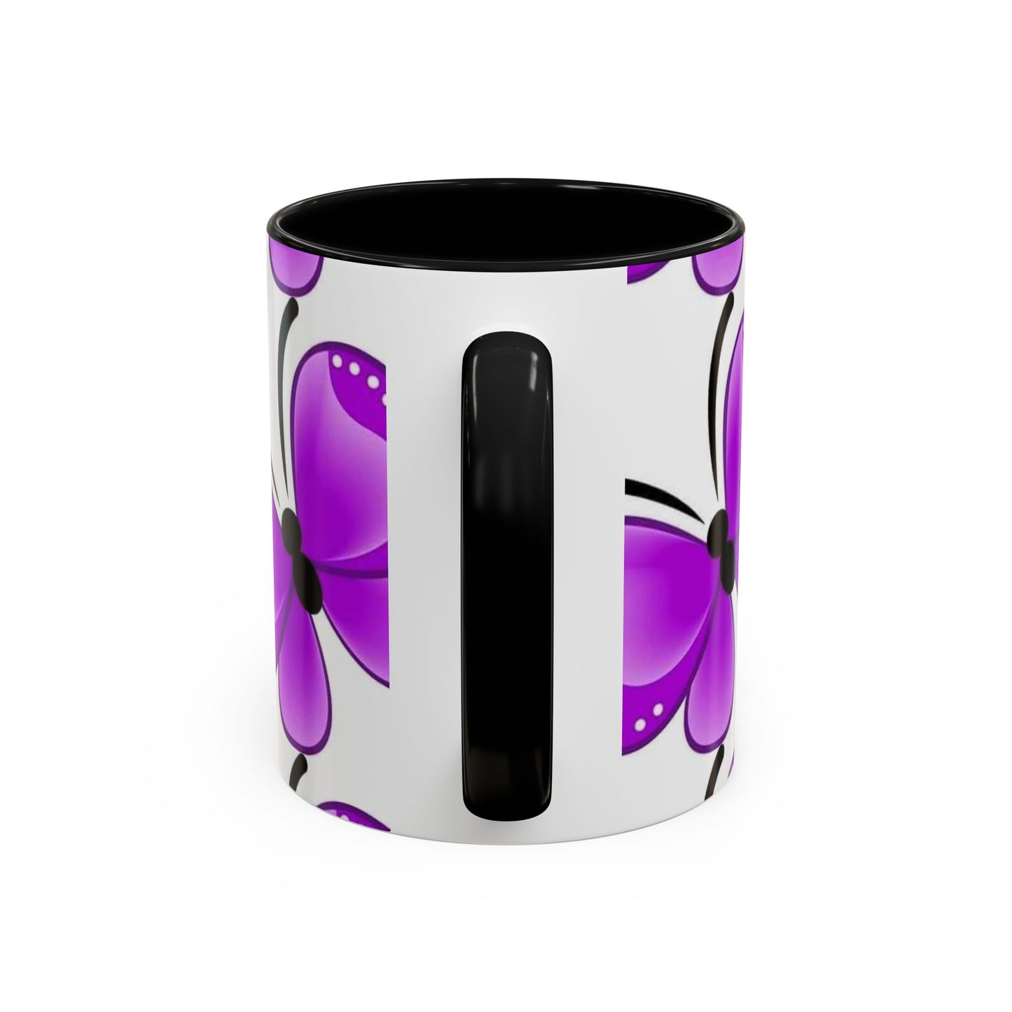 Whimsical Butterfly Accent Coffee Mug, Floral Drinkware, Nature Lover Gift, Spring Decor, Birthday Present