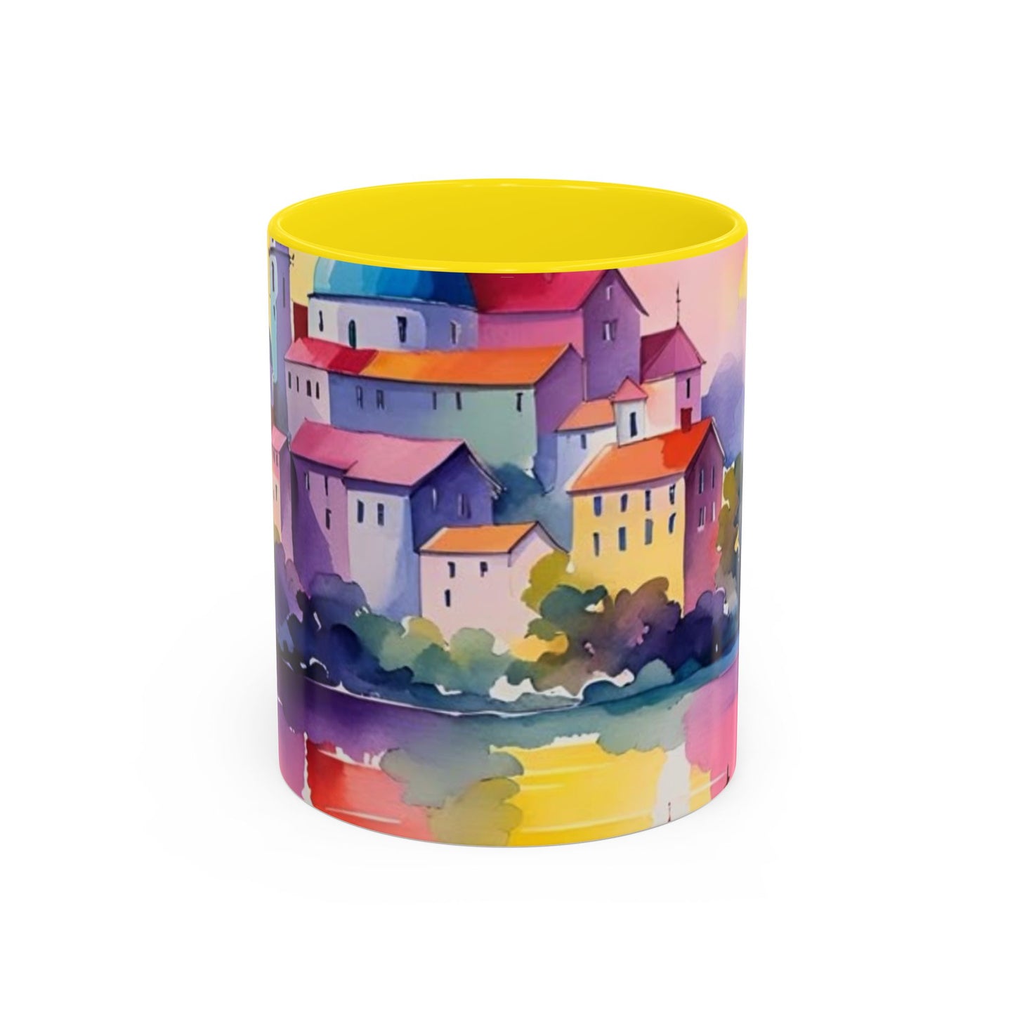 Colorful Landscape Coffee Mug, Artistic Coffee Cup, Vibrant Drinkware, Housewarming Gift, Nature Lover's Mug, Unique Home Decor