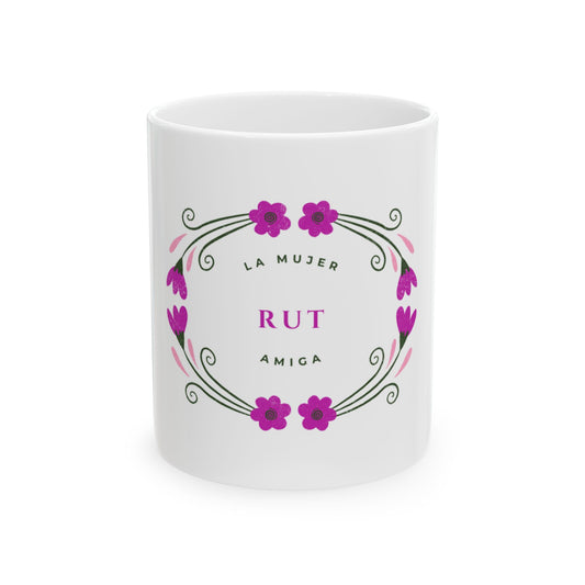 Taza Rut – Amiga y Compañera | Diseño Floral