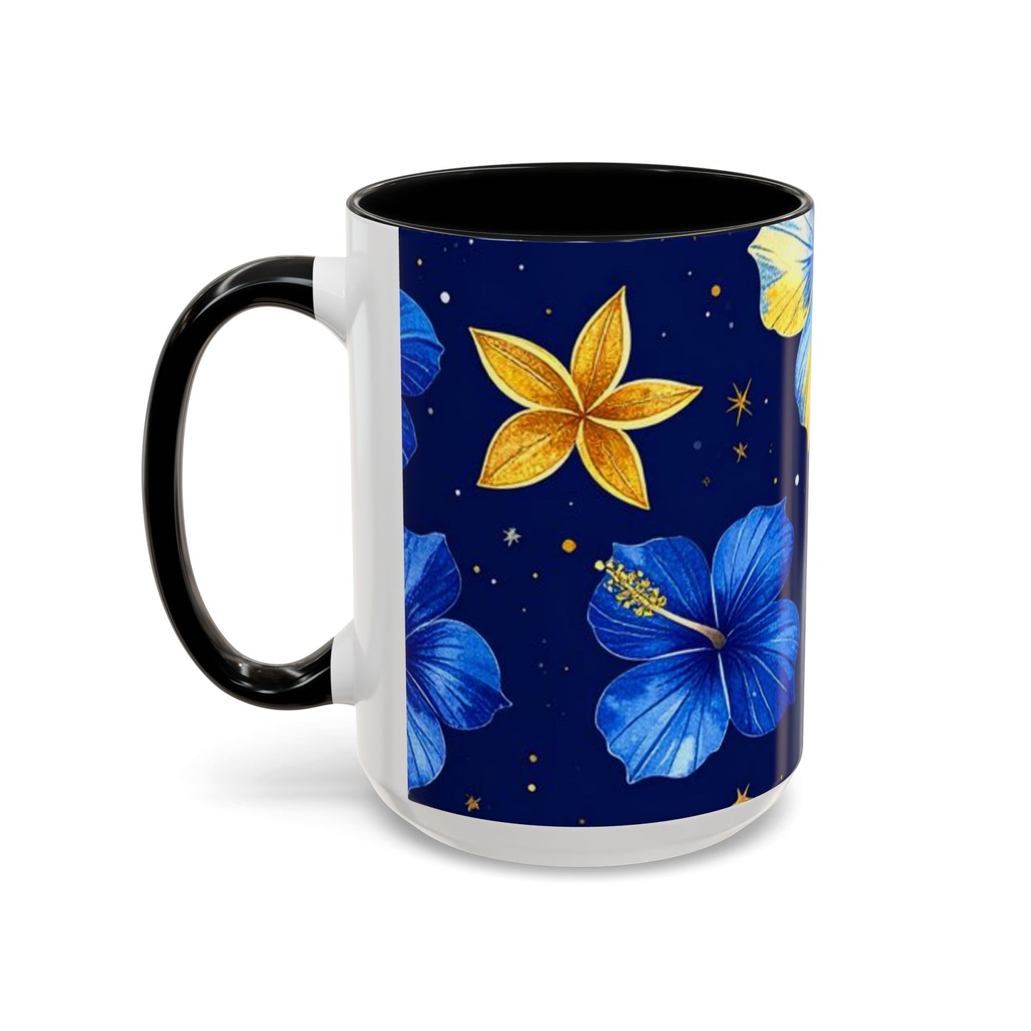 Tropical Floral Coffee Mug, Vibrant Hawaiian Mug, Flower Accent Mug, Gift for Coffee Lovers, Summer Vibes Mug, Floral Decor Mug