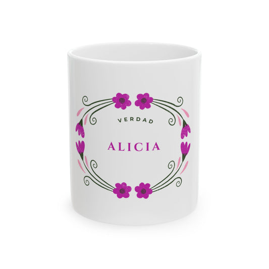 Taza Alicia –  Verdad | Diseño Floral