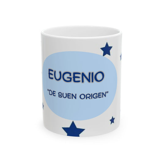 Personalized Starry Ceramic Mug - Customizable Gift for Eugenio, Unique Coffee Cup for Birthdays, Celebrations, Home Decor