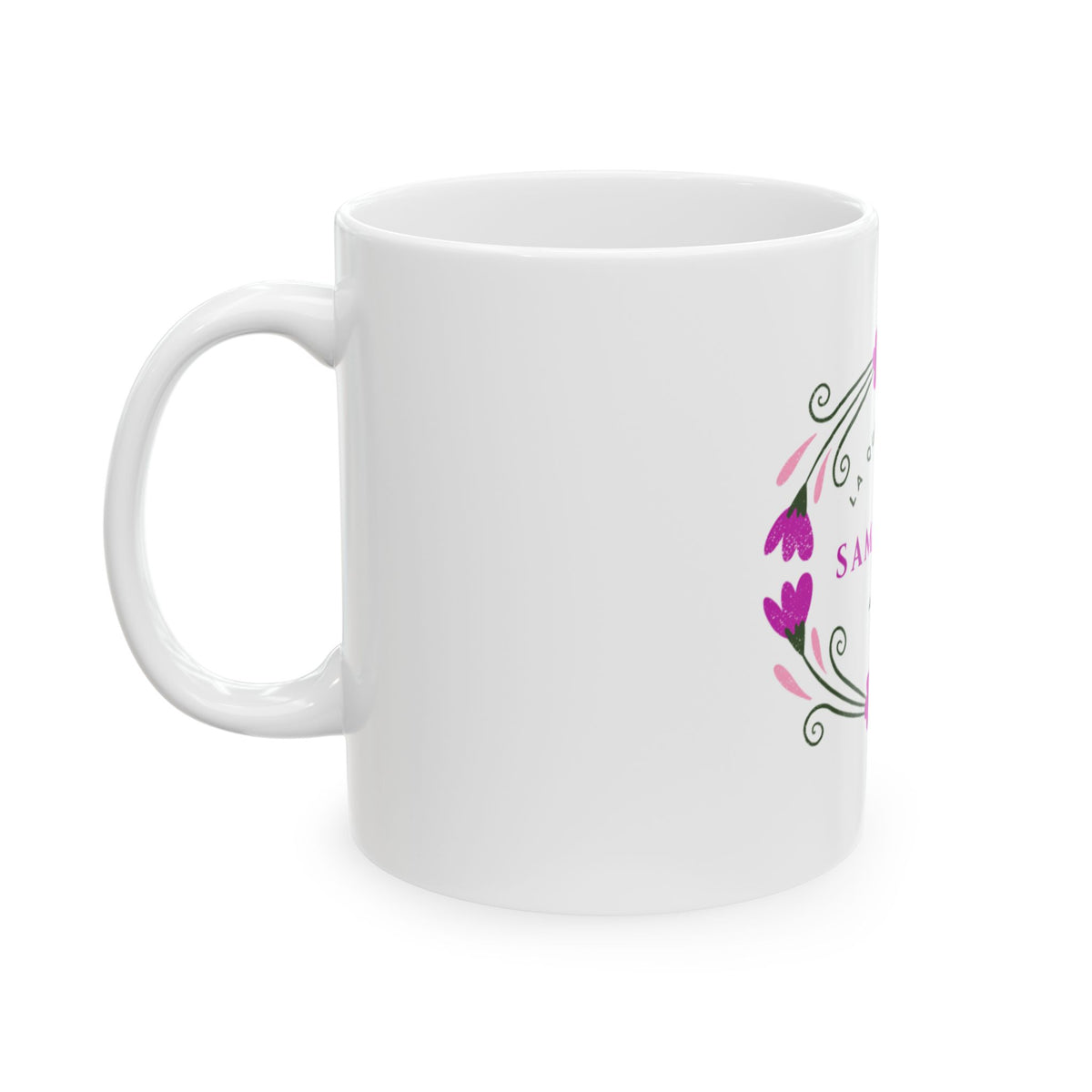 Taza Samantha – La que Escucha | Diseño Floral
