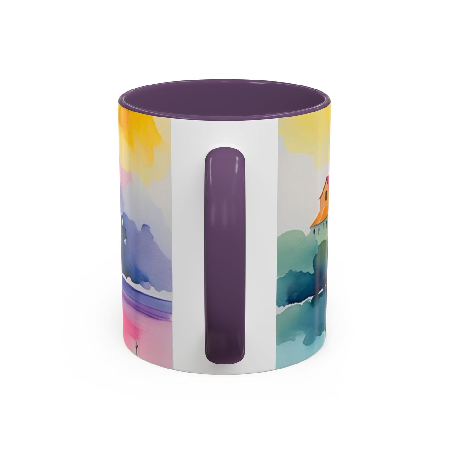 Colorful Landscape Coffee Mug, Artistic Coffee Cup, Vibrant Drinkware, Housewarming Gift, Nature Lover's Mug, Unique Home Decor