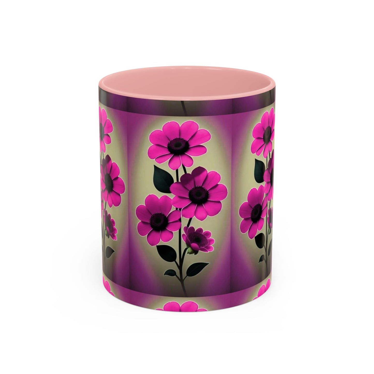 Floral Accent Coffee Mug - Vibrant Floral Design Mug, Perfect Gift for Plant Lovers, Spring Decor, Flower Enthusiasts