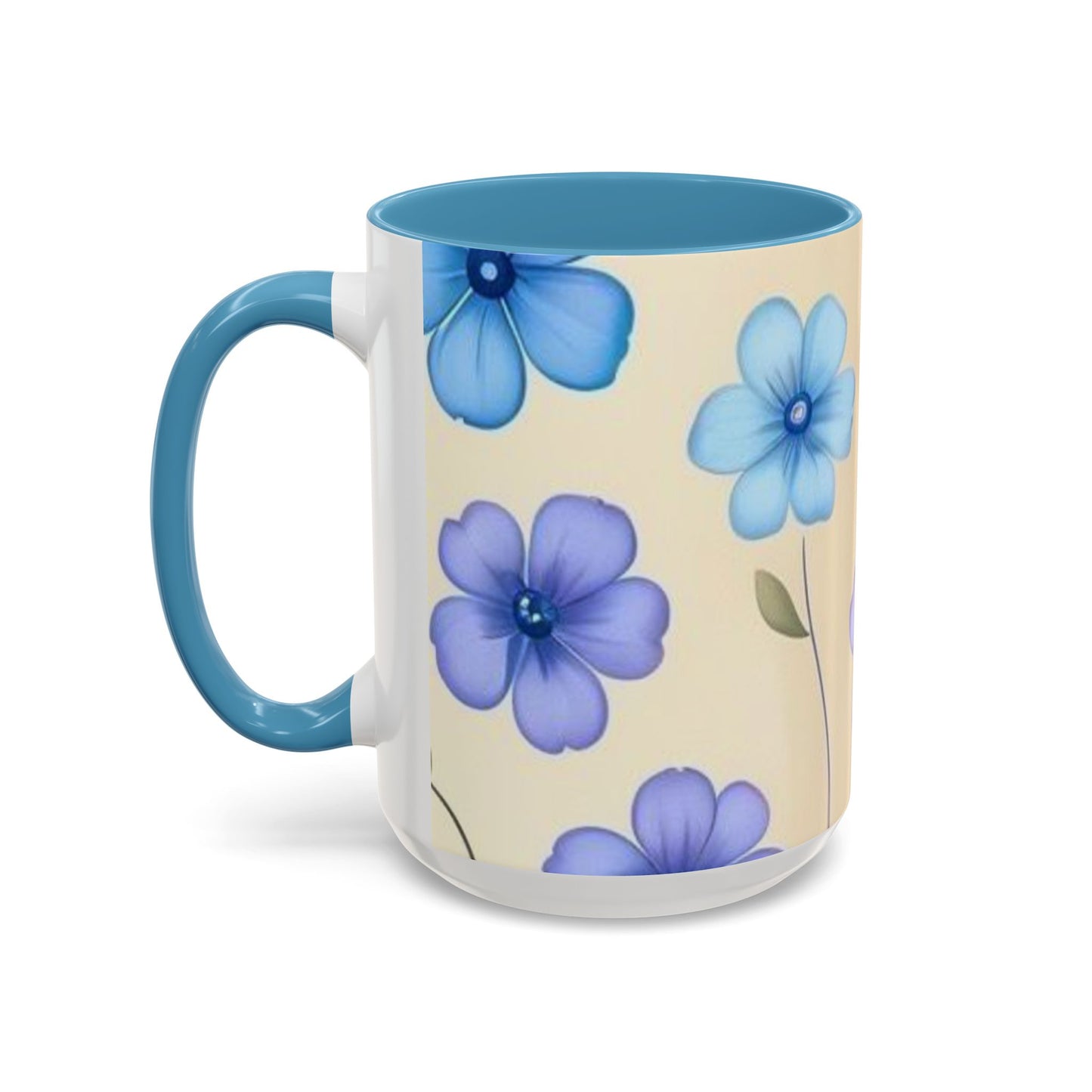 Floral Accent Coffee Mug, Bee Decorated Cup, Flower Mug Gift, Spring Mug, Tea Lover's Drinkware