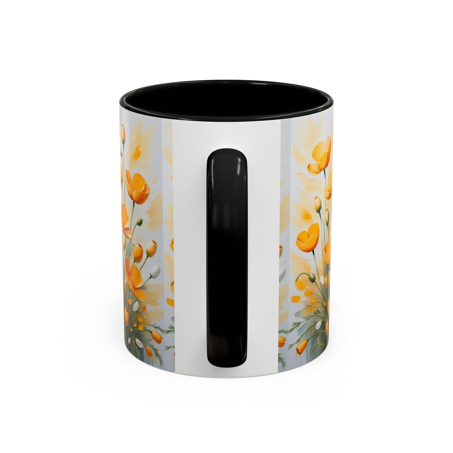 Floral Accent Coffee Mug | Yellow Flower Design, Perfect Gift for Garden Lovers, Home Decor, Mother’s Day, Birthdays, Spring Decor