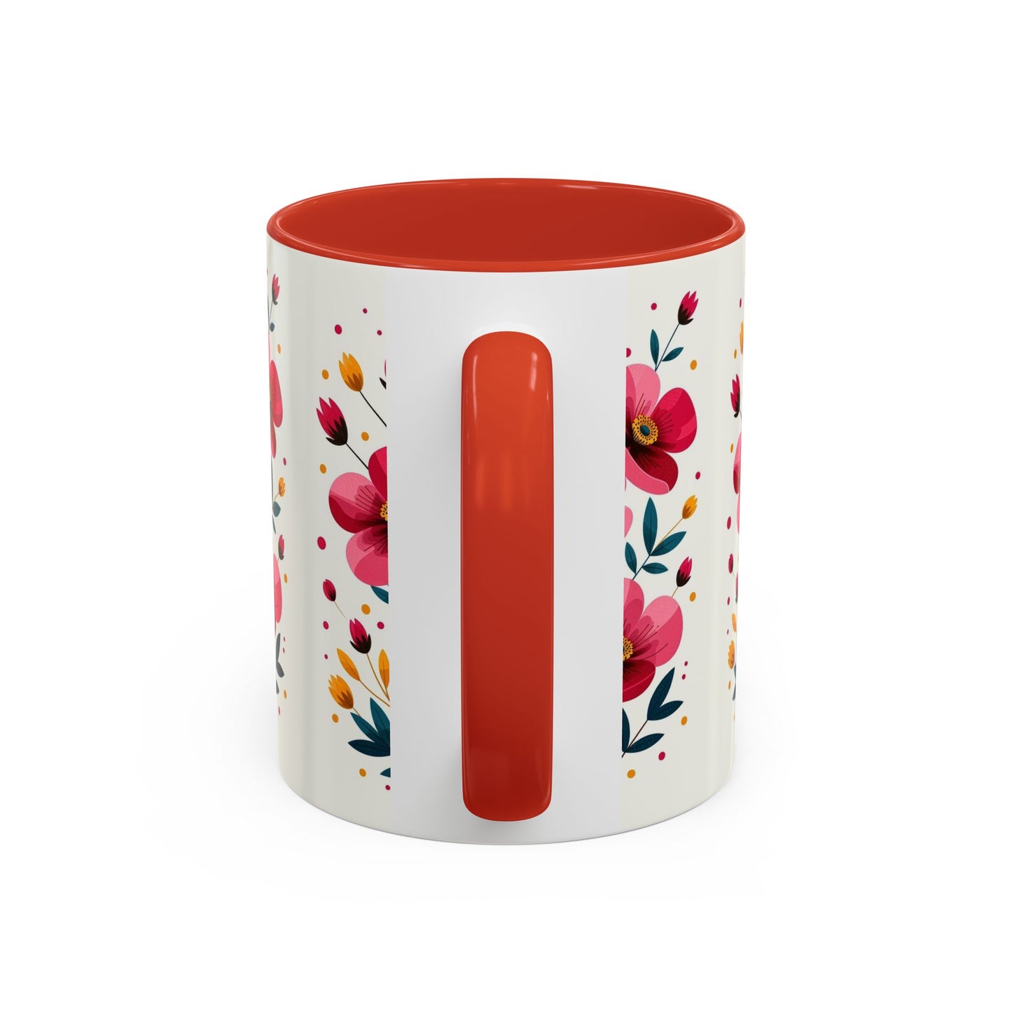 Floral Accent Coffee Mug - Vibrant Flower Print for Home & Gifts, Perfect for Tea Lovers, Mother's Day, Birthdays, Everyday Use