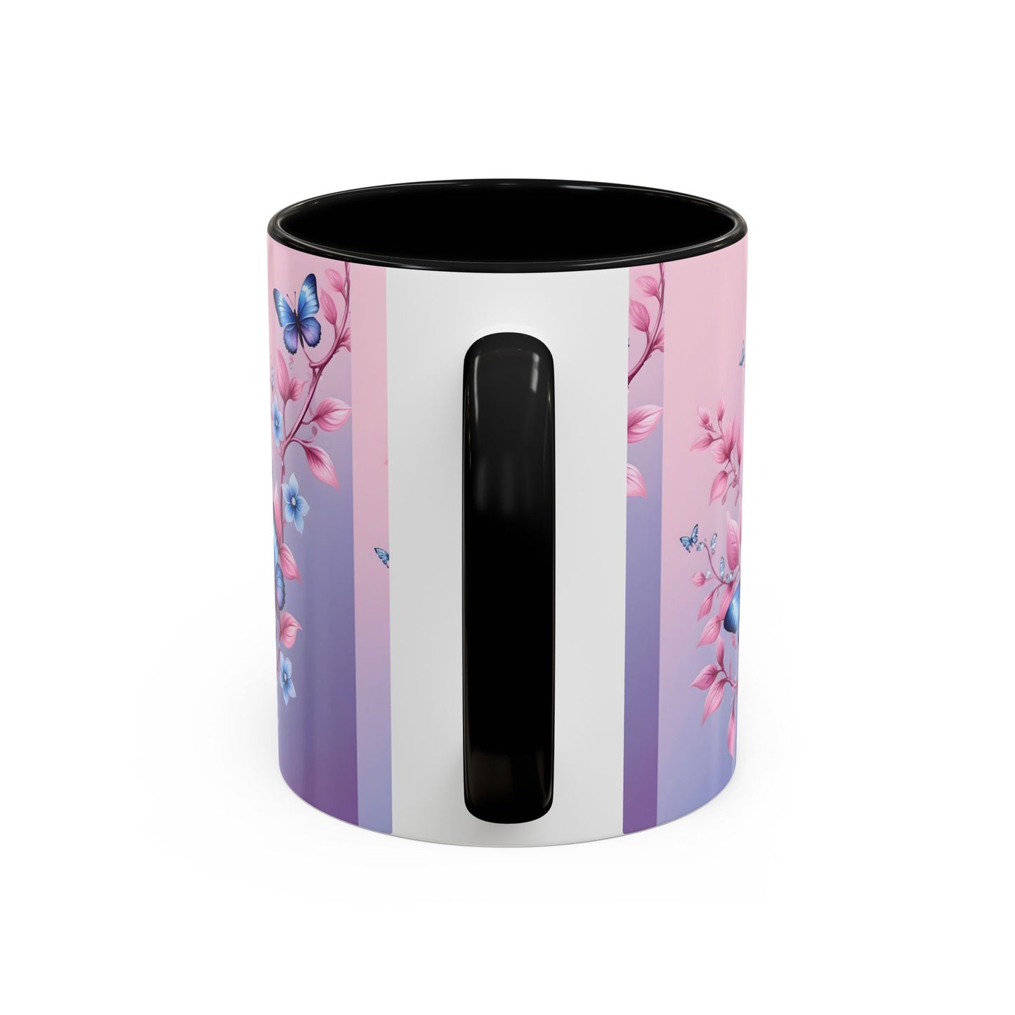 Floral Butterfly Accent Coffee Mug | Cute Gift for Tea Lovers, Kitchen Decor, Birthday Mug, Floral Homeware, Inspirational Drinkware