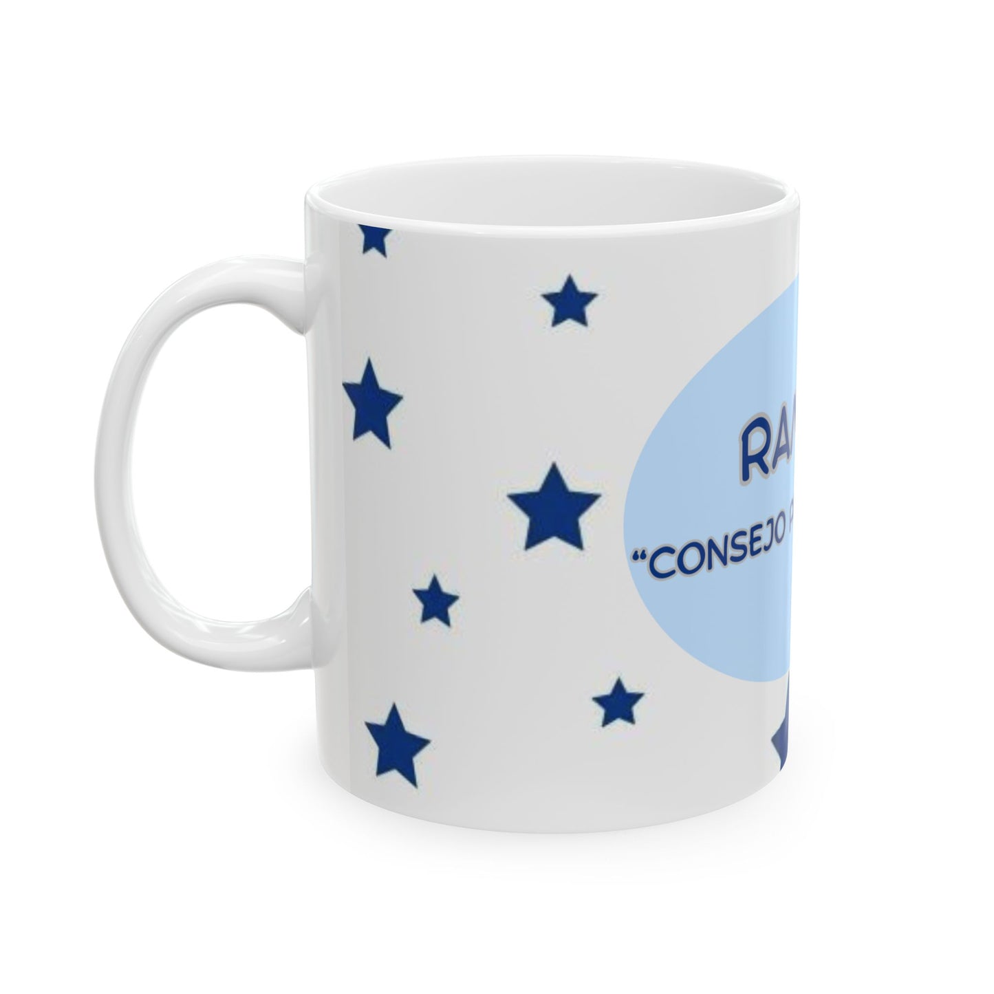 Personalized Ceramic Mug with Star Design, Custom Coffee Cup, Gift for Friends, Family, Housewarming, Birthday, Unique Drinkware