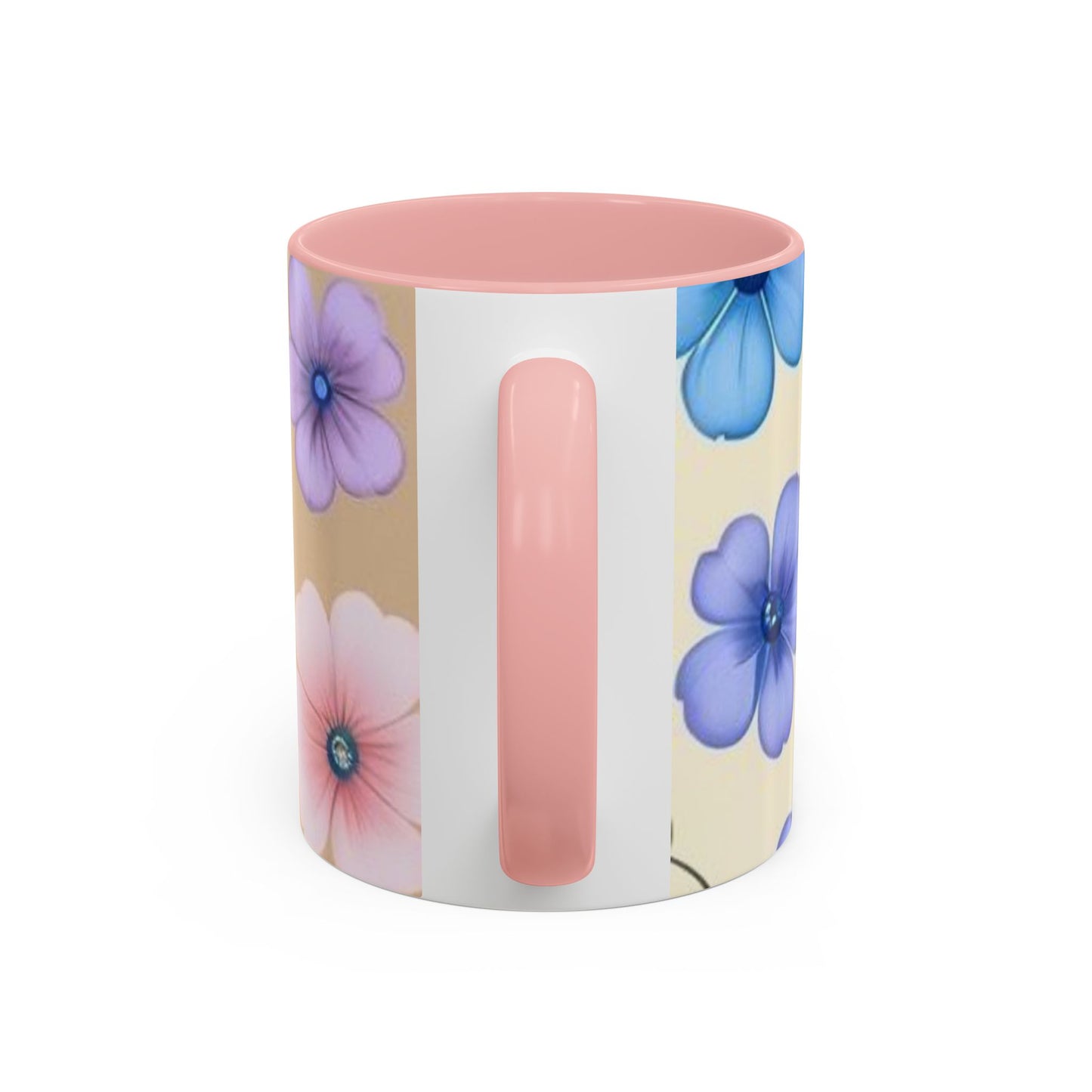 Floral Accent Coffee Mug, Bee Decorated Cup, Flower Mug Gift, Spring Mug, Tea Lover's Drinkware