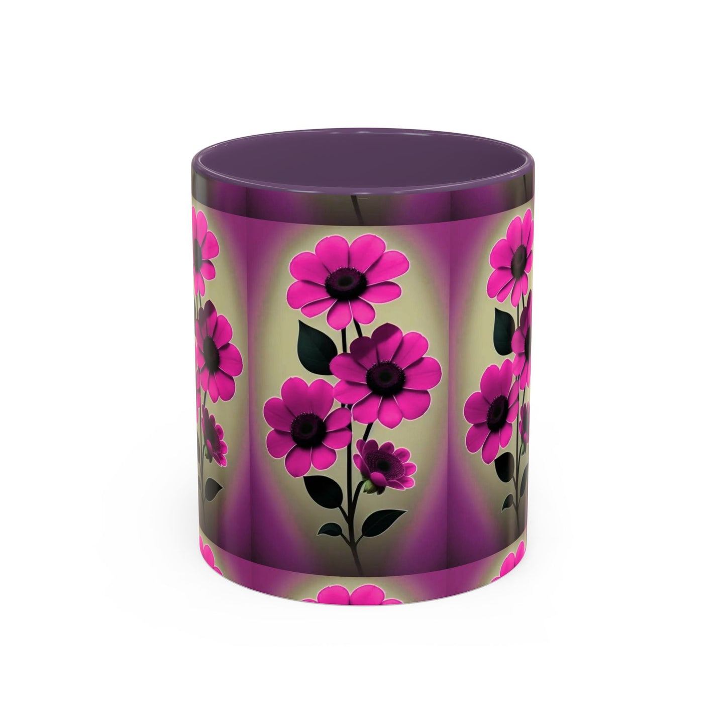 Floral Accent Coffee Mug - Vibrant Floral Design Mug, Perfect Gift for Plant Lovers, Spring Decor, Flower Enthusiasts