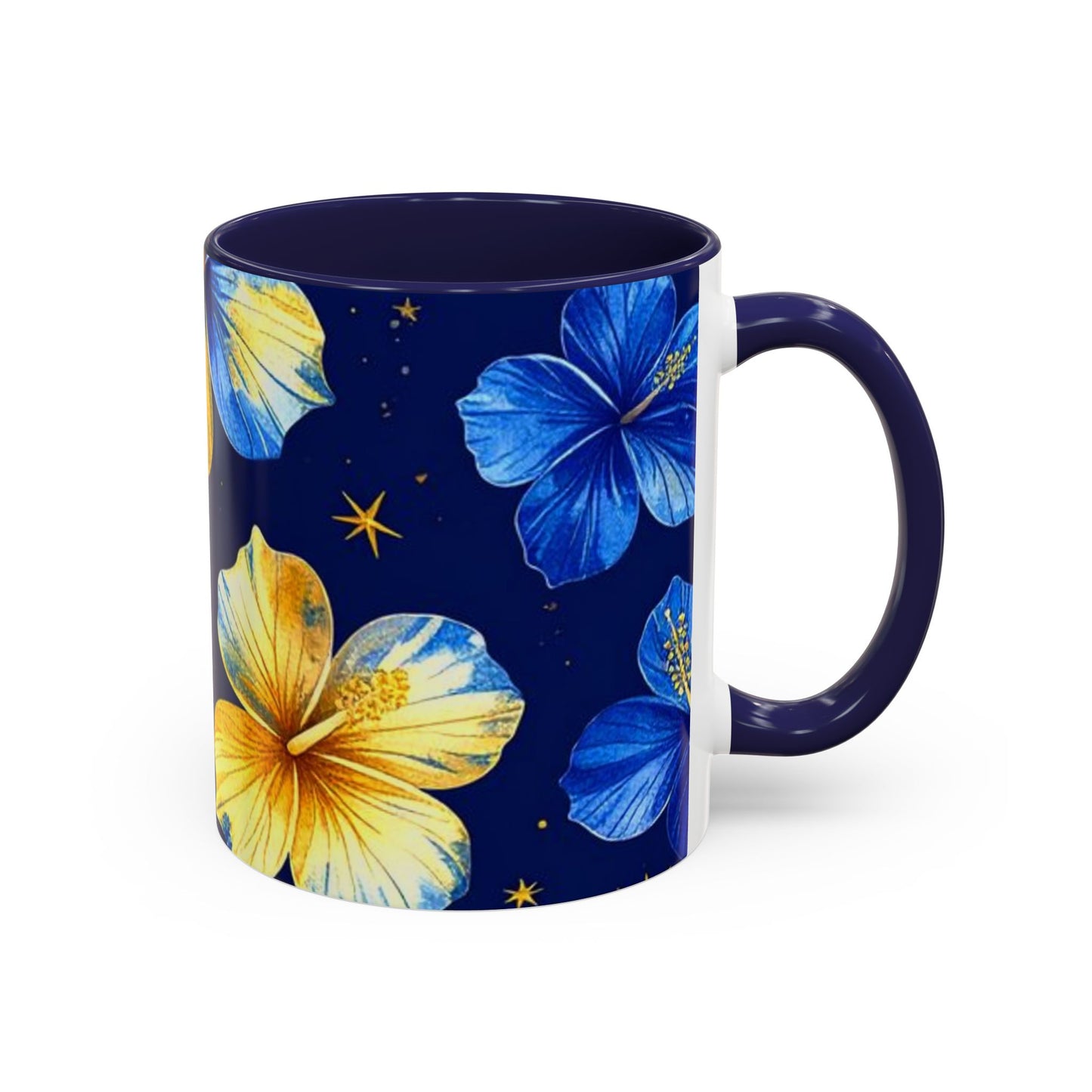 Tropical Floral Coffee Mug, Vibrant Hawaiian Mug, Flower Accent Mug, Gift for Coffee Lovers, Summer Vibes Mug, Floral Decor Mug