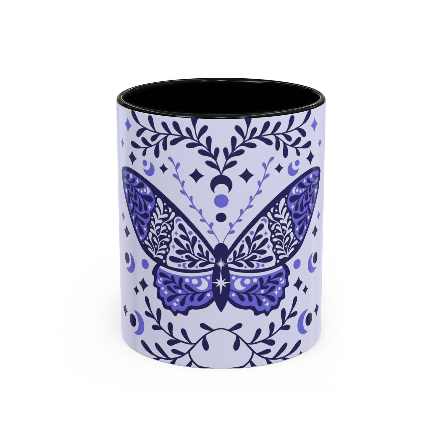 Bohemian Butterfly Accent Coffee Mug, Artistic Gift for Her, Housewarming, Butterfly Lovers, Unique Tea Cup, Nature-Inspired Decor