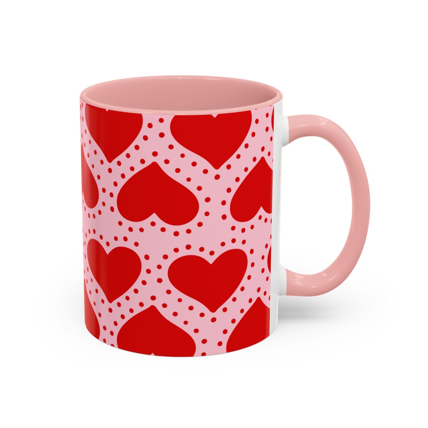 LOVE MUG, VALENTINE´S DAY RED HEARTS 11 ONZ MUGS
