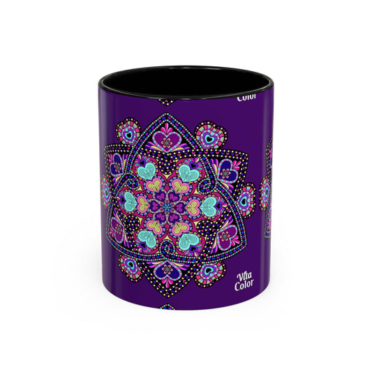 Vibrant Mandala Coffee Mug, Colorful Ceramic Cup, Gift for Tea Lovers, Mandala Art Mug, Boho Kitchen Decor