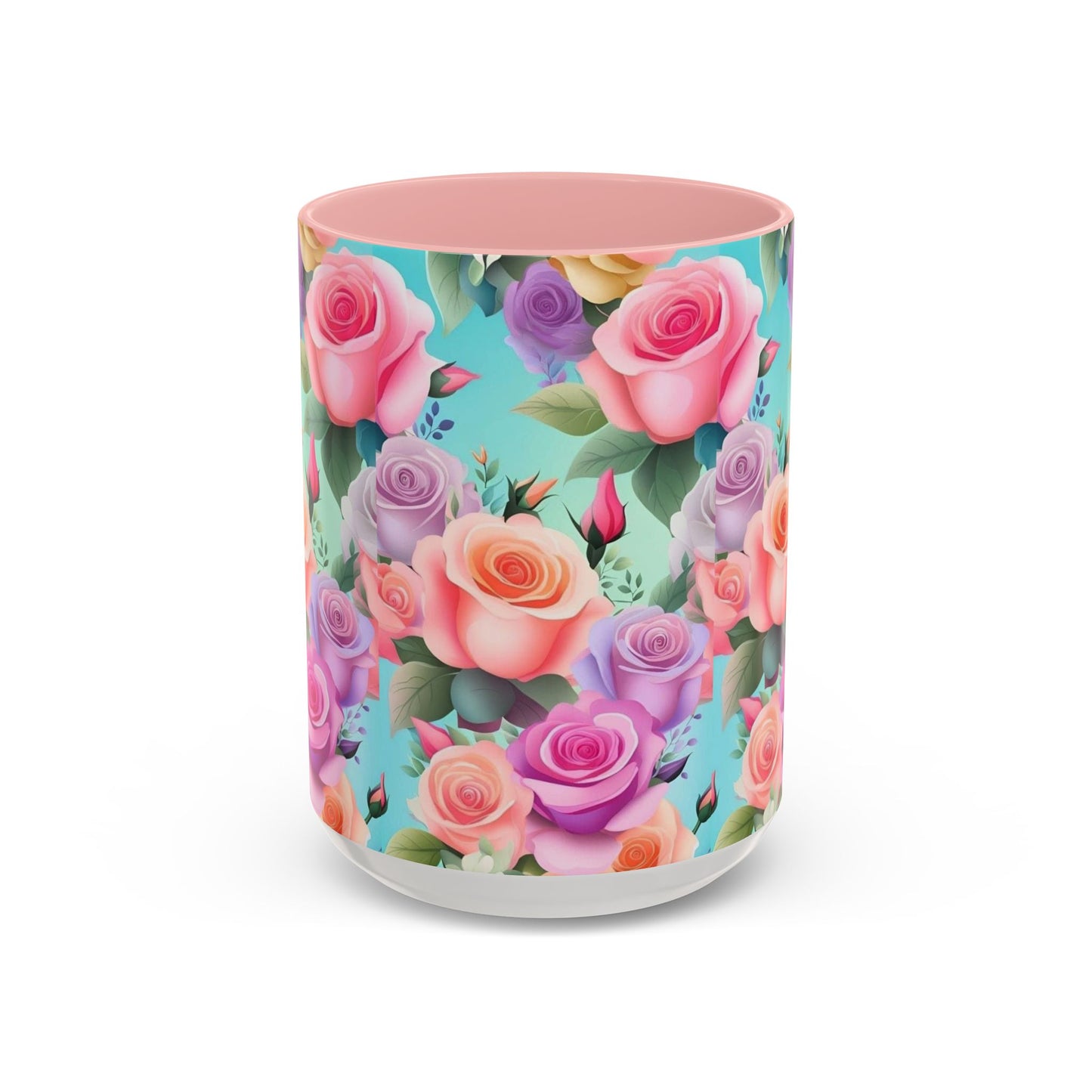 Floral Accent Coffee Mug | Vibrant Rose Design for Garden Lovers, Perfect Gift for Birthdays, Mother's Day, and All Occasions