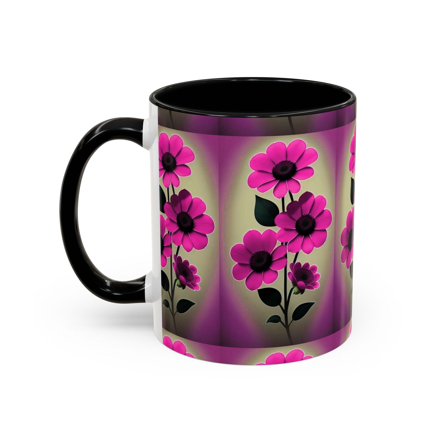 Floral Accent Coffee Mug - Vibrant Floral Design Mug, Perfect Gift for Plant Lovers, Spring Decor, Flower Enthusiasts