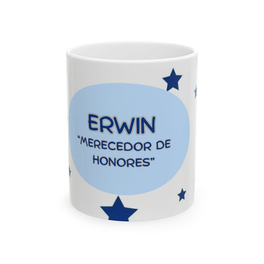 Starry Personalized Ceramic Mug - Custom Coffee Cup, Unique Gift for Graduates, Birthday, Teacher Appreciation, Fun Home Decor