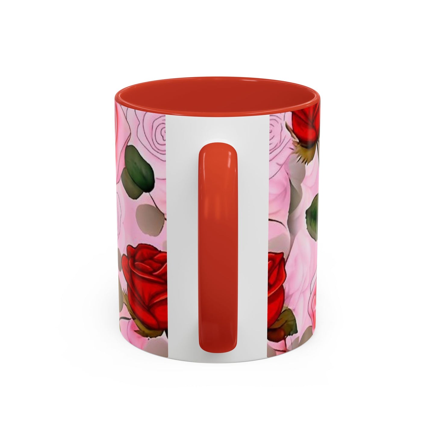 Red Roses Floral Accent Coffee Mug (11, 15oz)